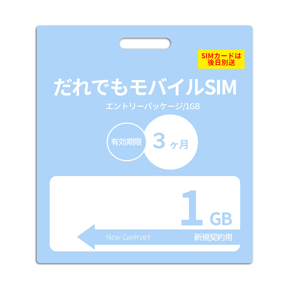 【審査なしSIM】1GB 電話かけ放題付き_初期費用(新規契約時のみ)