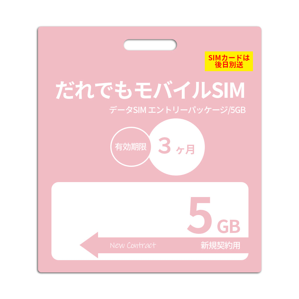 【審査なしSIM】5GB データSIM_初期費用(新規契約時のみ)