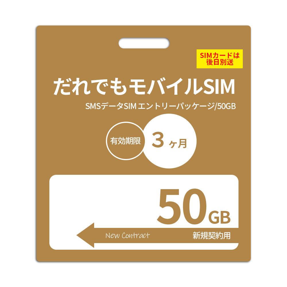 【審査なしSIM】50GB SMSデータSIM_初期費用(新規契約時のみ)