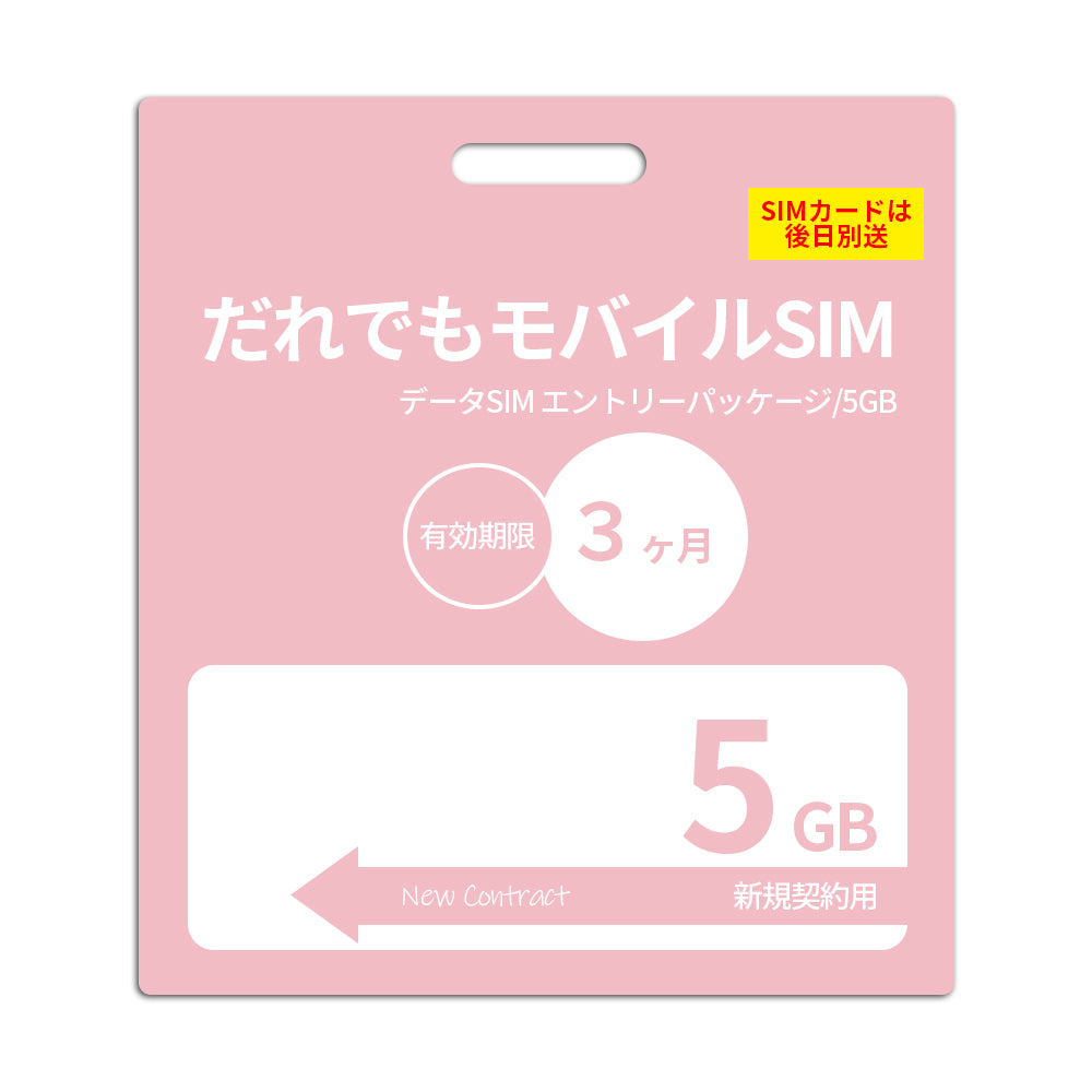 【審査なしSIM】5GB データSIM_初期費用（新規契約時のみ）